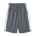 thumbnail image 3 of longantii Men's Tear Away Shorts with Side Snap, Post Recovery Pants for Knee Replacement and Hip, Adaptive Cotton Shorts Dark Gray L, 3 of 6