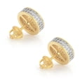 thumbnail image 5 of ATOBAO 925 Sterling silver Screw Back Earrings 14K Gold Plated 5A+ Cubic Zirconia Cluster Round Diamond Screw On Stud Earrings For Men Women Aretes De Hombre, 5 of 12