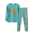 thumbnail image 3 of WIBACKER 2-7 Years Toddler and Little Boys' Long Sleeve Top and Pants Snug Fit 100% Cotton 2 Piece Pajama Set - Dinosaur, 3 of 7