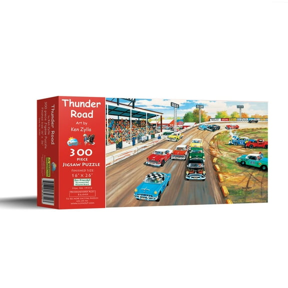 SUNSOUT INC - Thunder Road - 300 pc Jigsaw Puzzle by Artist: Ken Zylla - Finished Size 16" x 26" - MPN# 39352
