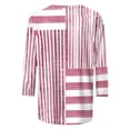 thumbnail image 4 of Njagoc3 Womens Fashion Printed T-shirt 3/4 Sleeves Blouse Round Neck Casual Blouse Tops, 4 of 6