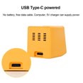thumbnail image 2 of "Smart WiFi Weather Station Clock - Animated Dual-City Forecast, GIF Display & Bitcoin Tracker, USB-C Powered Desktop Gadget (Yellow)", 2 of 5