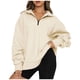 thumbnail image 1 of La manga larga del jersey de gran tamaño de la sudadera de las mujeres remata la sudadera con capucha, 1 of 1