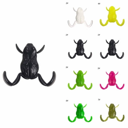 7 Count Topwater Frog Lures Realistic Legged Soft Plastic Fishing Baits with Lifelike Appearance Perfect for Freshwater & Saltwater Bass Fishing Suitable for Anglers and Family