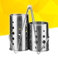 thumbnail image 1 of unbranded 3Ud Organizador De Cubiertos Acero Inoxidable Con Agujeros Plateado Para Cocina, 1 of 8