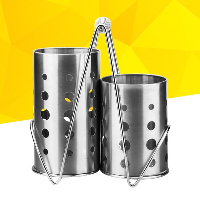 unbranded 3Ud Organizador De Cubiertos Acero Inoxidable Con Agujeros Plateado Para Cocina
