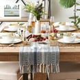 thumbnail image 4 of Design Imports CAMZ13804 Chemin de Table Rayé Tressé Bleu Français 15x72, 4 of 4