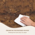 thumbnail image 3 of 71 Inch Large Rectangle Dining Table for 4-6 People, Farmhouse Kitchen Table with Sturdy Metal Legs & Easy-to-Clean Tabletop, Suitable for Dining Rooms, Living Rooms, Vintage, 3 of 13