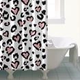 thumbnail image 4 of Pink and Black Of Leopard Print Shower Curtain 72"x72" ,Bathroom Decorative Shower Curtains Set with 12 Hooks,Modern Waterproof Washable Shower Curtain, 4 of 6