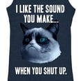 thumbnail image 2 of Grumpy Cat Sound You Make Junior Women's Heathered Blue Tank Top (XL), 2 of 4