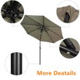 thumbnail image 4 of Parasol de Terrasse Extérieur de 2,74 m (9 Pi), 8 Baleines Robustes, Inclinable et à Manivelle, Protection Solaire Centrale, Imperméable et anti-UV, 4 of 8