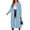 Light Blue, variant on Chouyatou Women's Casual Fashion Spring Button Down Midi Long Lapel Collar Denim Jean Jacket Trench Coat