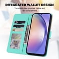 thumbnail image 2 of Cute Cartoon Wallet Phone Case for Samsung Galaxy A34 5G with Card Holder Soft PU Leather Kickstand Cover for Men and Women Magnetic Shockproof Protective with Lanyard, Skyblue, 2 of 9
