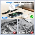 thumbnail image 6 of Atzeste 3-in-1 Fast Charging Cable 90W Charger, Type C/Lightning/Magnetic Multi Charge Dock with USB/Type C Input, Portable Designed for iWatch Series, iPhone 17-11, Car-4FT, 6 of 8