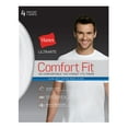 thumbnail image 2 of Hanes Ultimate® Men's Ultra Soft Cotton/Modal White Crewneck Undershirt 4-Pack L, 2 of 3