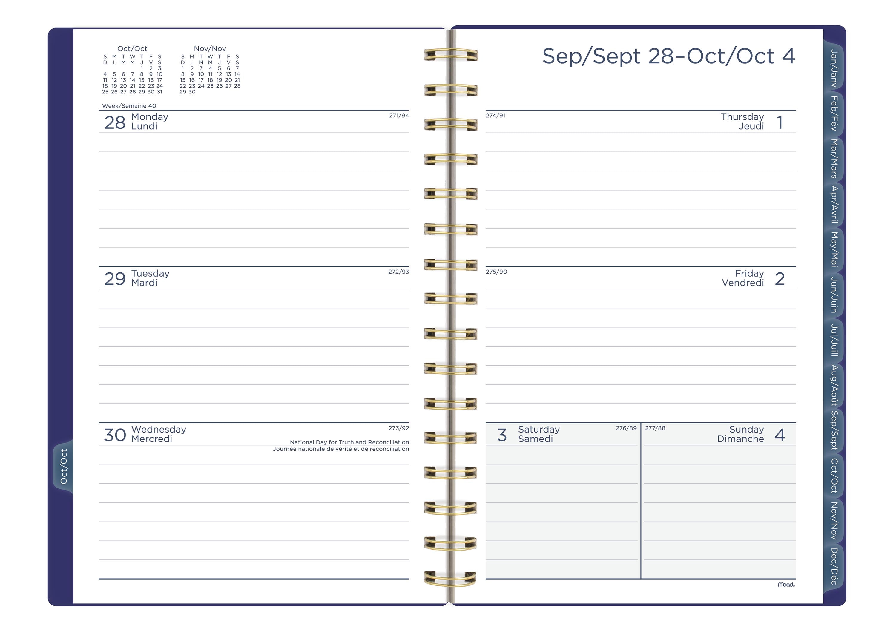 Mead® Watercolour Dots SM W/M Planner, 2027