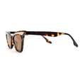 thumbnail image 3 of Womens Gold Metal Eyebrow Square Cat Eye Horn Rim Sunglasses Tortoise Brown, 3 of 4
