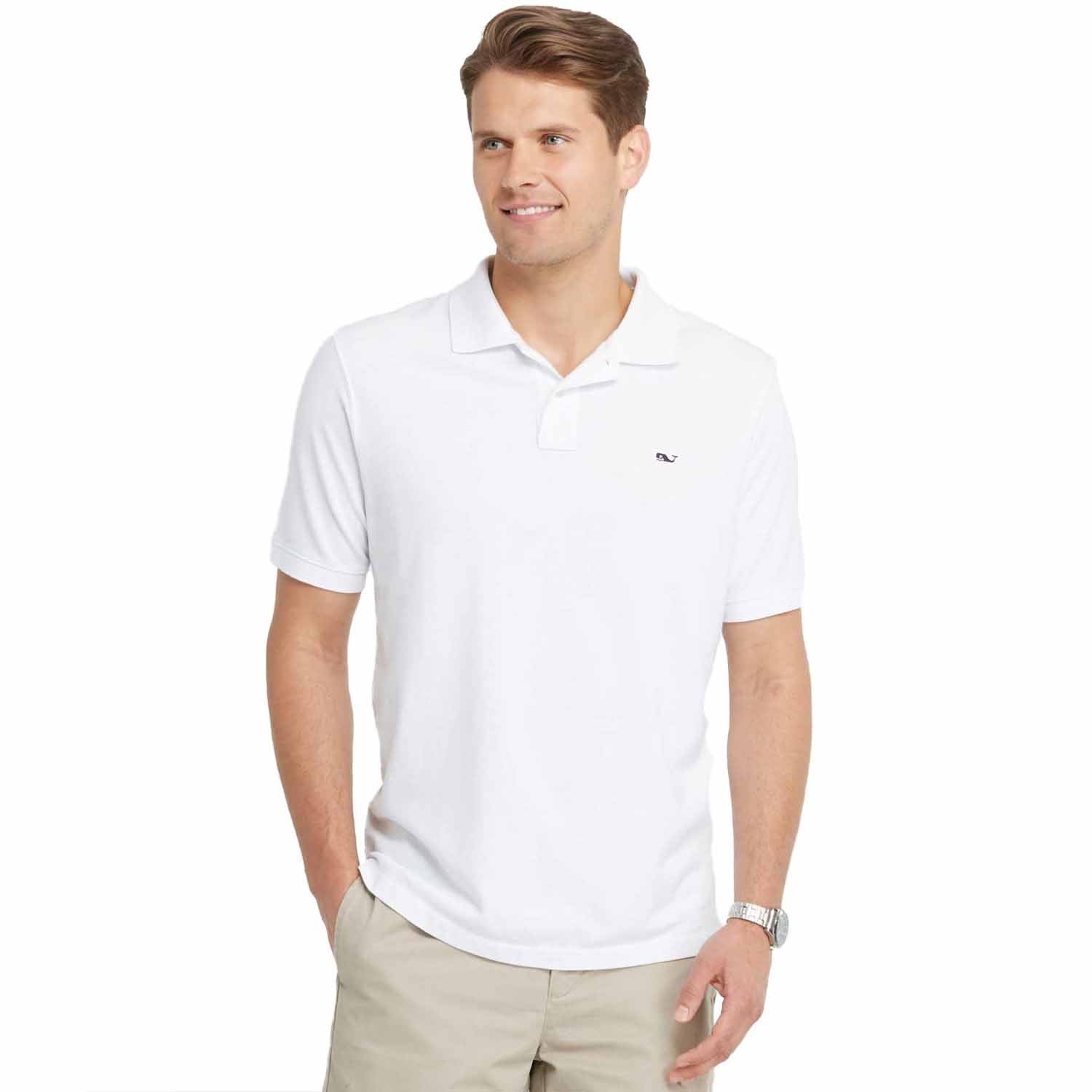 mens white polo shirts near me