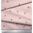 thumbnail image 2 of Soimoi Pink Heavy Canvas Fabric Berries & Dots Print Fabric by the Yard 58 Inch Wide, 2 of 5