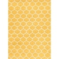 thumbnail image 3 of Unique Loom Trellis Frieze Collection Area Rug - Rounded (9' x 12' 2" Rectangle Yellow/Ivory), 3 of 7