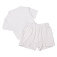 thumbnail image 1 of ITFABS 2 Pcs Female Shorts Set, Short Sleeve Tops + High Waist Shorts Suits, 1 of 6