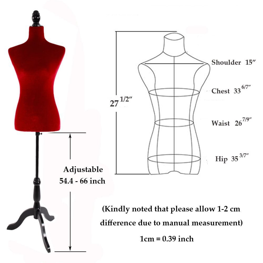 MOXI JUMO Female Dress Form Pinnable Mannequin Body Torso with Adjustable Swivel Caster Base（Beige） 