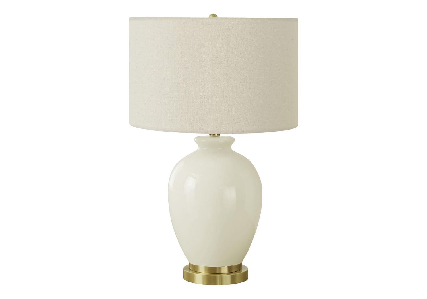 Monarch Specialties Lighting, 26"h, Table Lamp, Ivory / Cream Shade, Cream Ceramic, Transitional