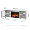 thumbnail image 5 of Evelyn&Zoe Quincy Rectangular TV Stand with 26" Log Fireplace for TV's up to 75", White, 5 of 14