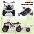 thumbnail image 3 of Costway Kids Electric ATV Car, 6V Battery-Powered Ride on Toy wirh Removable Back Trailer White, 3 of 10