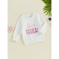 thumbnail image 4 of Suagox Little Girls Letter Embroidered Sweatshirt Long Sleeve Round Neck Casual Pullover Tops for 12-24 Months and 2-5 Years Old Baby, 4 of 10