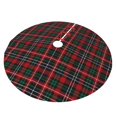 thumbnail image 2 of Christmas Plaid Christmas Tree Skirts 30" Inch, Thicken Winter Holiday Tree Mat, Xmas Tree Skirt For Rustic Christmas Holiday Decorations, 2 of 8