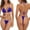 002Blue, variant on Womens Two Piece Swimsuits Microkini Sexy Swimwear Halter String Triangle Bikini Sets Mini Bathing Suit