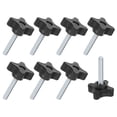 thumbnail image 1 of Uxcell 8-Pack Pomos de Sujeción en Forma de Estrella, Tornillos de Apriete Manual M6x35mm Mango 32mm, 1 of 1