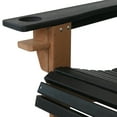 thumbnail image 4 of Sunnydaze All-Weather Black/Brown Outdoor Adirondack Chair with Drink Holder - Heavy Duty HDPE Weatherproof Patio Chair - Ideal for Lawn, Garden, and Around the Firepit, 4 of 8