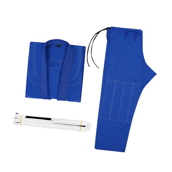 ZheElen Costume de Jiu Jitsu Brésilien Gi Veste Mince et Pantalon de Reste avec Ceinture Gi Noir A1