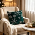 thumbnail image 3 of WWG Velvet Christmas Pillow Cover 18x18, Decorative Throw Pillow Case with Rhinestone Beaded Pattern, Hidden Zipper, Washable, for Sofa Couch Bed Living Room Couch, 3 of 6