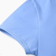 thumbnail image 4 of EGNMCR Children's Spring And Summer Solid Color Short Sleeves Round Neck Pleated T-shirt Top For Kids Children polyester top, 4 of 7