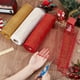 thumbnail image 3 of 3 rollos de 90 pies de cinta de malla dorada, roja y blanca de 10.24 pulgadas de grosor, con malla plástica y detalles dorados. Cintas navideñas de malla ancha., 3 of 6