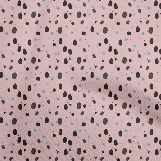 oneOone Cotton Silk Light Pink Fabric Abstract Craft Projects Decor Fabric Printed By The Yard 42 Inch Wide