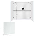 thumbnail image 3 of Yaheetech Frameless Mirror Cabinet with 2 Doors and Adjustable Shelf, White, 3 of 7
