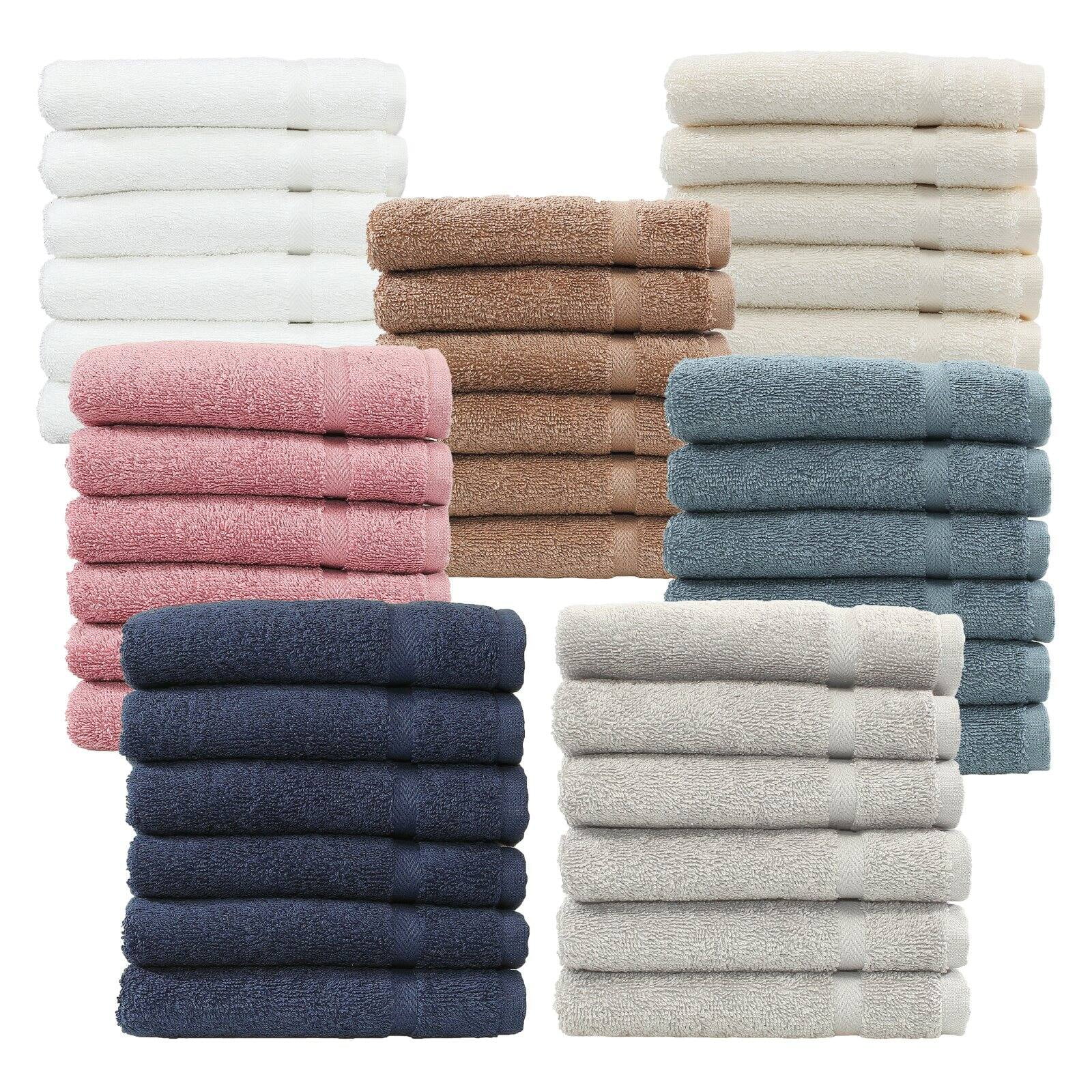 Linum Home Textiles Cotton Hand Towels, Blue(6 Pieces)