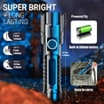thumbnail image 4 of Two Ultra-Bright LED Flashlights, High-Lumen Tactical Flashlights with Three Modes, Zoomable, Portable Camping Flashlights for Outdoor Hiking And Home Emergencies, with Built-In Lithium Battery IP44, 4 of 12
