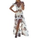 thumbnail image 1 of Vestido HUOGUO Halter con volantes y estampado casual para mujer, 1 of 5