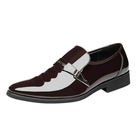 

Qufokar Slipper Boots For Men Formal Shoes Man Mens Shoes Clic Business Leather Shoes Fashion Casual Solid Color Buckle Flat Leather Shoes