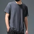 thumbnail image 2 of Summer Ice Mesh Men's T Shirt Breathable Casual Tee Comfortable Lightweight Athletic Large Size Top Men's Tops T-Shirt Casual Crew Neck Loose, 2 of 6