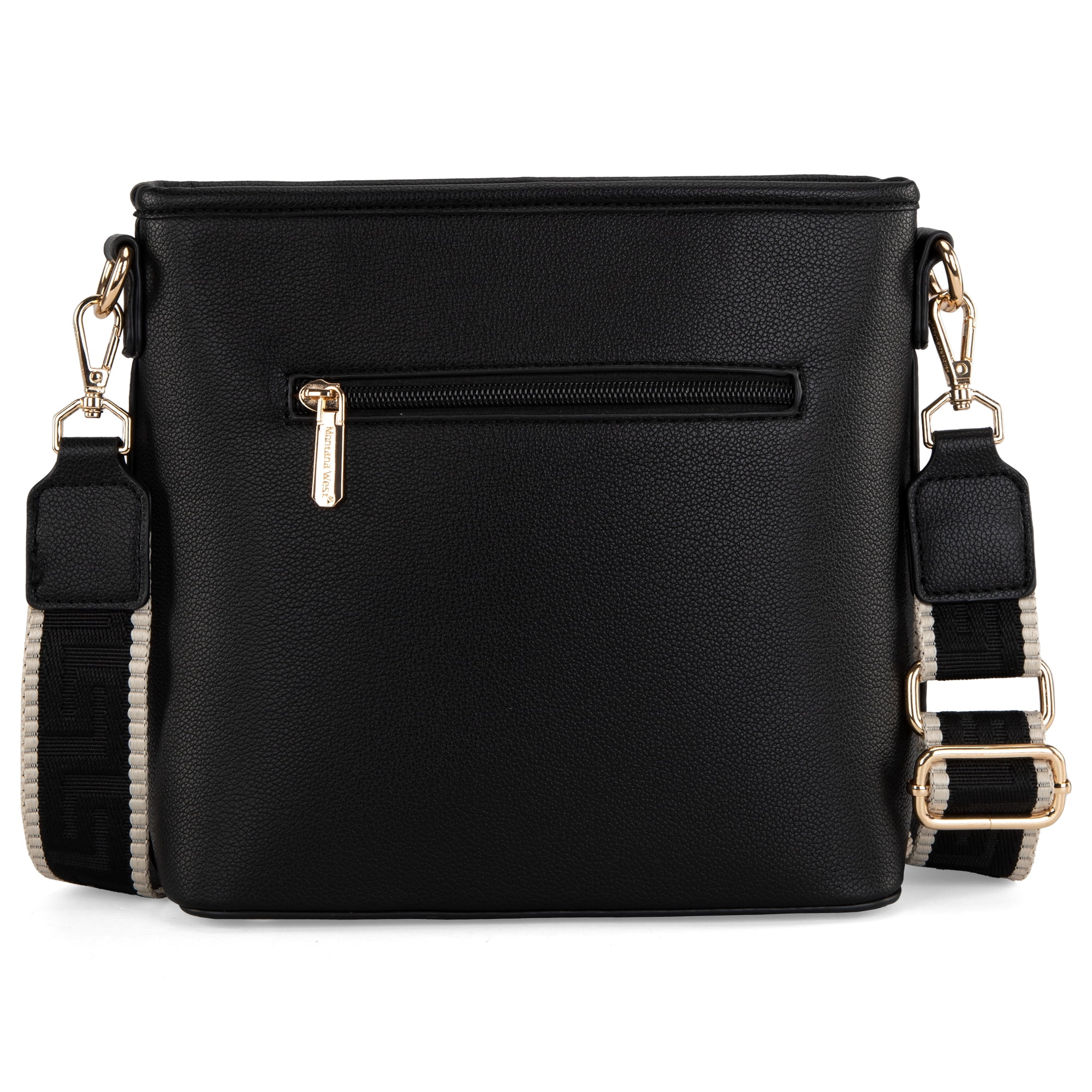 Montana West 2Pcs Handbags Set for Women Large Tote Bags Purse with Cute Crossbody bags, Black