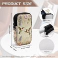 thumbnail image 6 of SEANATIVE Double Glasses Case Zipper Glasses Pouch Bags with 2 Compartment, Multifunctional Eyeglasses Case Mini Phone Purses Small Storage Bag for Eyeglasses, Vintage Hummingbird Floral, 6 of 7