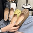 thumbnail image 2 of Zapatillas de mujer a la moda, tacón plano, punta cuadrada, poco profundas, sin cordones, zapatos de mujer, suaves, informales, para exteriores, nuevas sandalias, Zapatillas, 2 of 5