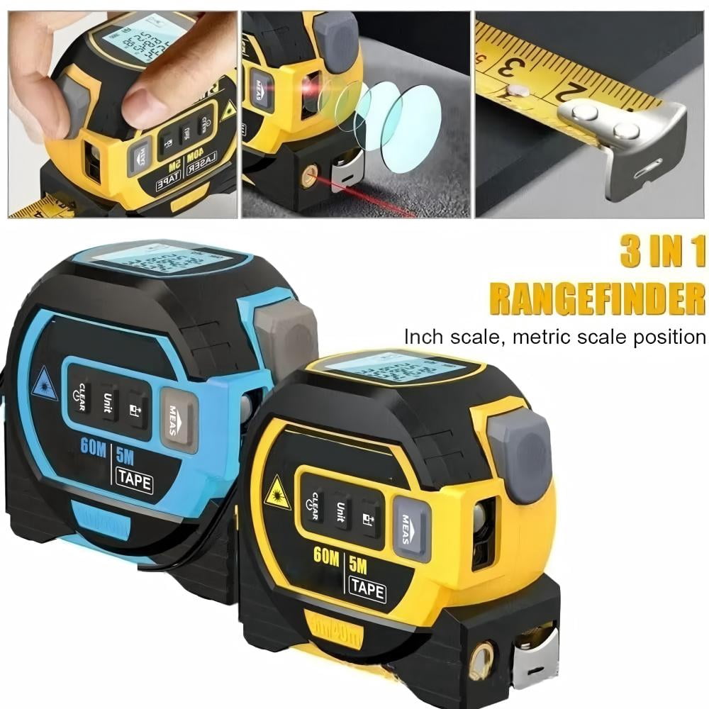 Multifunctional Tools Tape Measure, 2026 New 3-in-1 Rangefinder with Led Display, Digital Tape Measure
