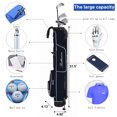 thumbnail image 4 of RUTHNISSI Golf Stand Bag, Lightweight Golf Easy Carry Bag with Padded Strap，Durable Pitch n Putt Golf Bag , Practice Ranger Sunday Golf Bag for Men&Women，par 3, 4 of 5